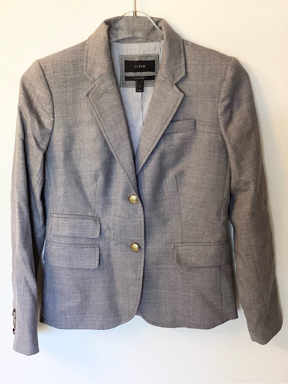 J.Crew Classic Wool Blend Schoolboy Blazer - Gray - 0